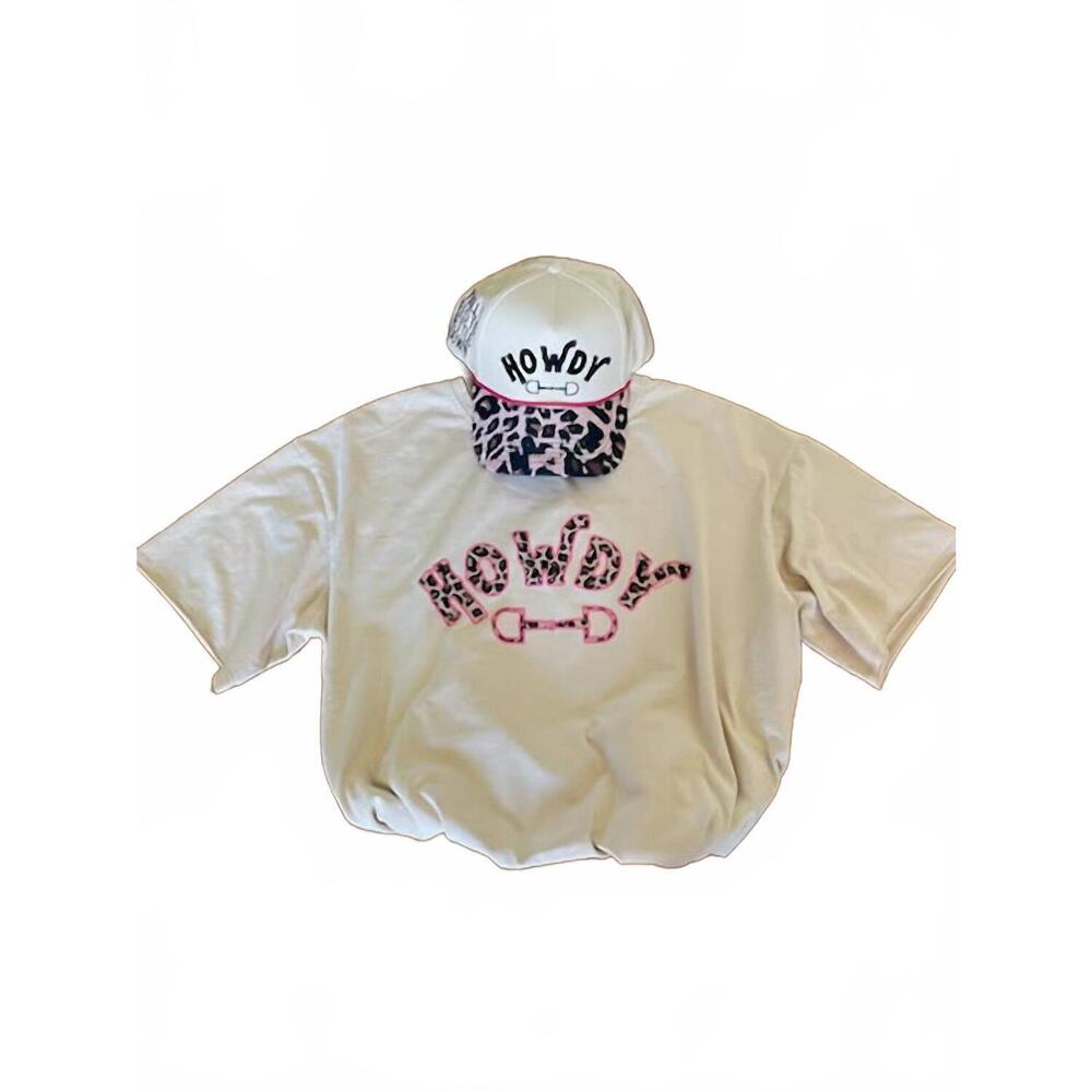 NEW SOUTHERN GRACE women's howdy t-shirt in beige